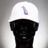 110 R Flex Trucker Mesh Hat Baseball Cap Richardson White With Purple Ball Logo 2 R-flex Trucker Mesh Golf Hat