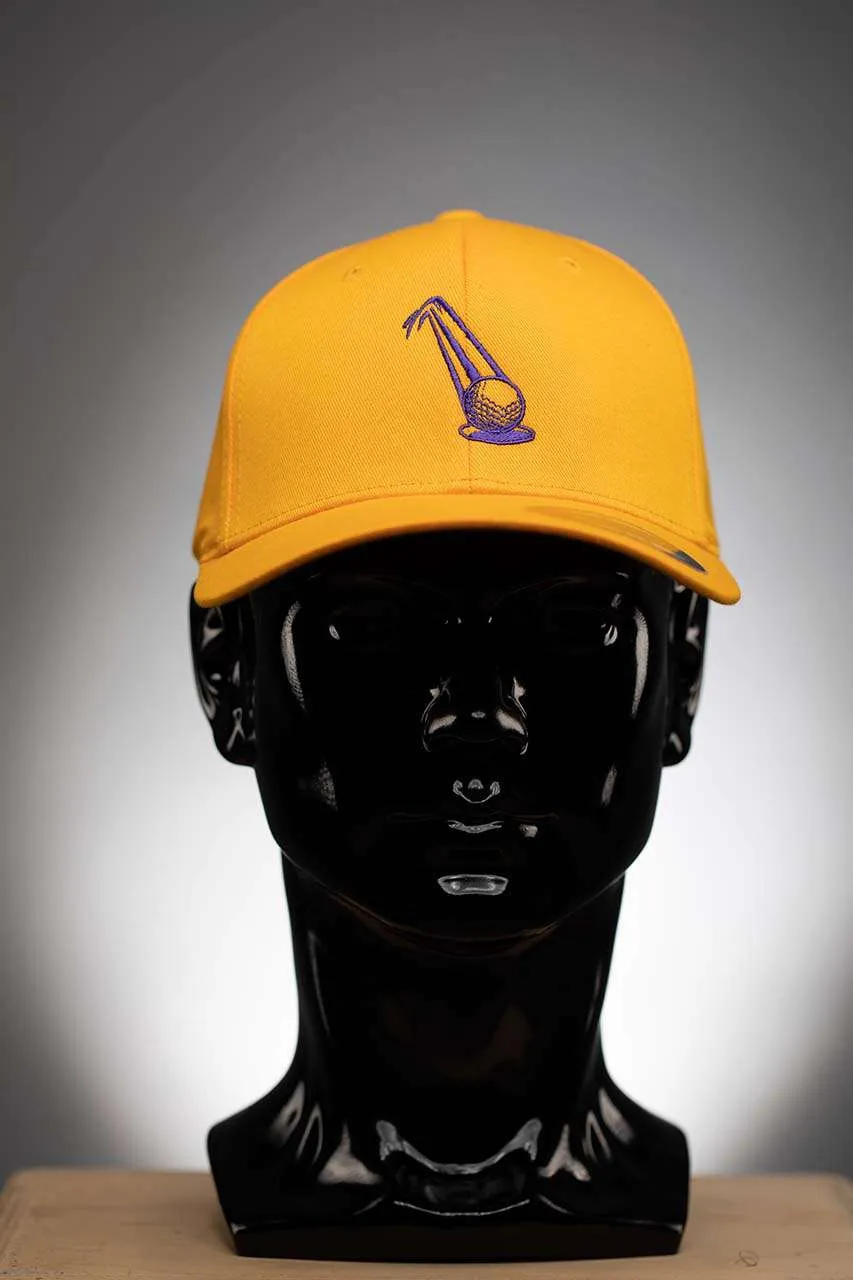6277 Flexfit Wooly Combed Twill Yellow With Purple Ball Logo Flexfit Wooly Combed Twill – Yellow with Purple Ball Logo, Small-Medium