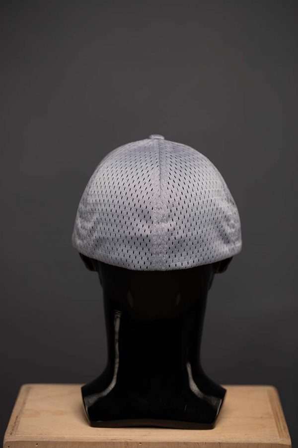 6777 Flexfit Hat Athletic Mesh Cap Silver Back View Flexfit Hat Athletic Mesh Cap