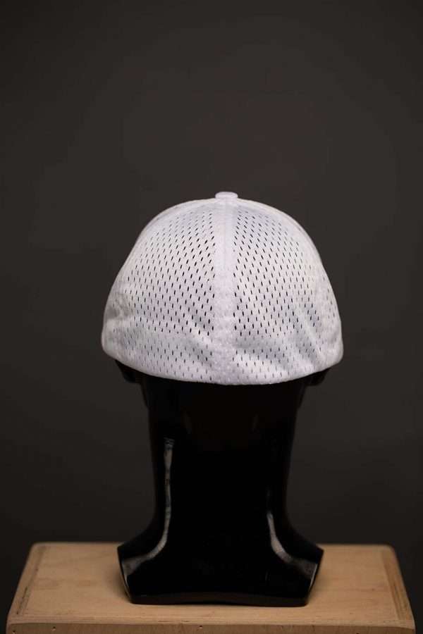 6777 Flexfit Hat Athletic Mesh Cap White Back View 2 Flexfit Hat Athletic Mesh Cap