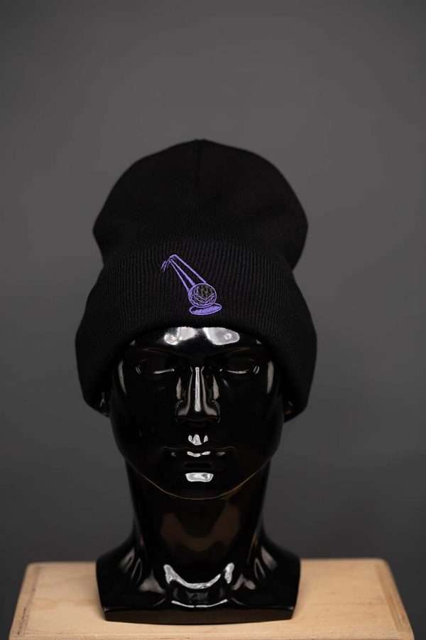 H541 Skully Black With Purple Ball Logo Skully Black – Purple