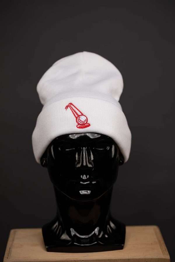 H541 Skully White With Red Ball Logo 4 Skully White – Black