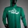 Performance Hoodie Dark Green With White Full Logo Perfomance Golf Hoodie – Green with White Full Logo, X-Small