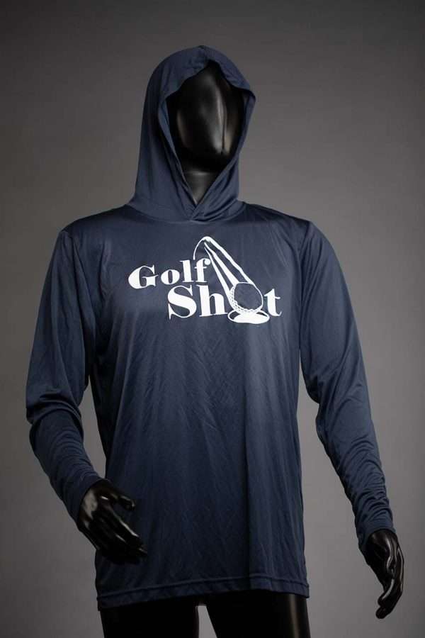 Performance Hoodie Navy Blue With White Full Logo Perfomance Golf Hoodie – Green with White Full Logo, X-Small