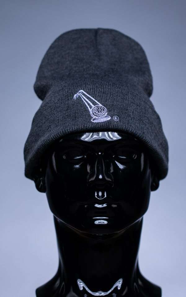 Beanies Gray With White Logo Scaled